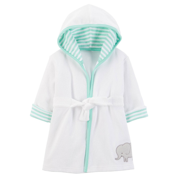 Just One You by Carter's Other - Baby Unisex White Terry Bath Robe Girl Boy Clothes